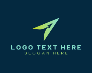 Paper Plane - Plane Pilot Flight logo design