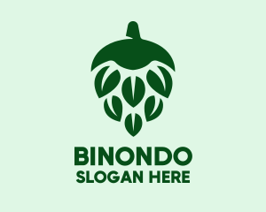 Natural - Green Beer Hops logo design