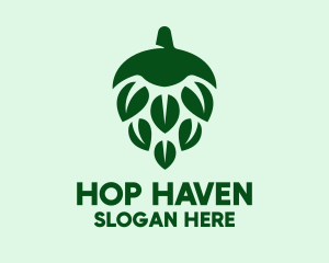 Green Beer Hops  logo design