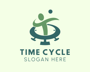 Human Time Stopwatch logo design