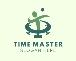 Human Time Stopwatch logo design