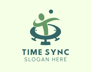 Human Time Stopwatch logo design