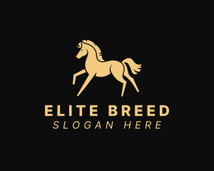 Walking Equine Horse logo design