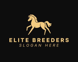 Walking Equine Horse logo design