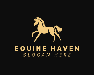 Walking Equine Horse logo design