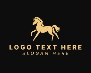 Walking Equine Horse Logo