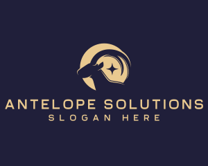 Antelope - Mountain Goat Ibex logo design