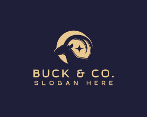 Buck - Mountain Goat Ibex logo design