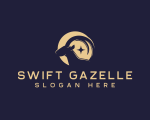 Gazelle - Mountain Goat Ibex logo design
