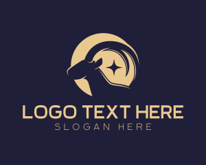 Antelope - Mountain Goat Ibex logo design