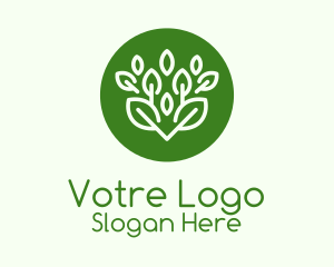 Green Herbal Plant  Logo