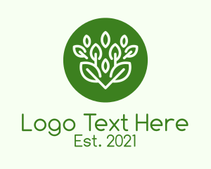 Circle - Green Herbal Plant logo design