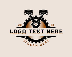 Piston - Mechanic Garage Piston Tool logo design