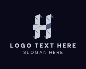 Marketing - Creative Origami Art Letter H logo design