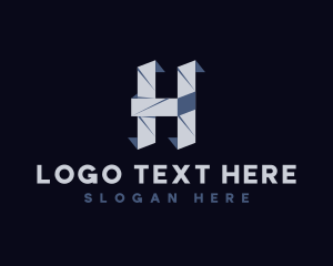 Advertising - Creative Origami Letter H logo design