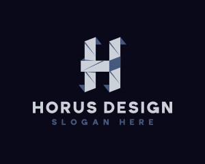 Creative Origami Letter H logo design