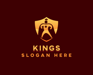 Shield King Human logo design