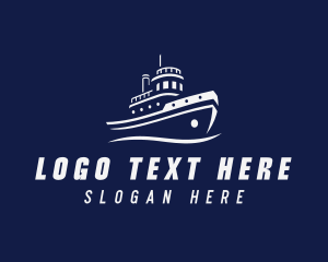 Ferry - Transport Ferry Boat logo design