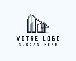 Scaffolding Structure Building Logo