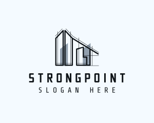 Blueprint - Scaffolding Structure Building logo design