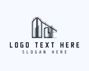 Cityscape - Scaffolding Structure Building logo design