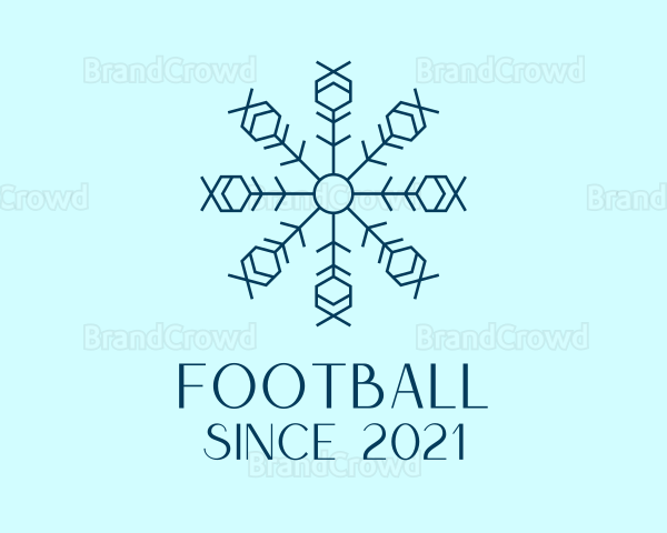 Blue Outline Snow Logo
