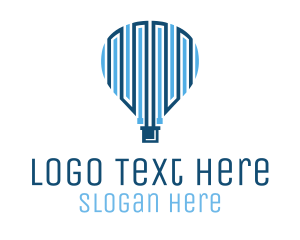 Engineering - Blue Hot Air Balloon Tech logo design