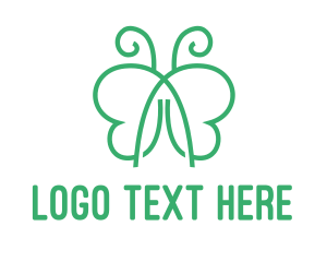Insect - Green Butterfly Spa logo design