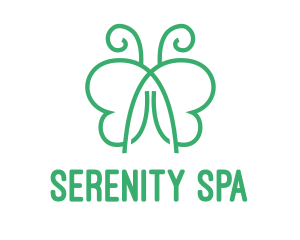 Spa - Green Butterfly Spa logo design