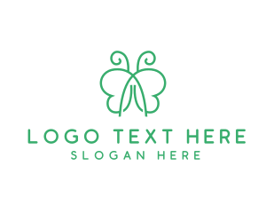 Natural Butterfly Spa logo design