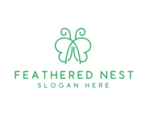 Natural Butterfly Spa logo design