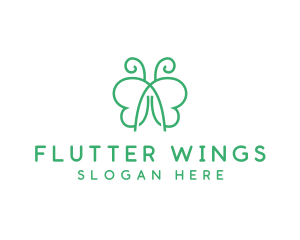Natural Butterfly Spa logo design