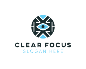 Focus - Digital Tech Eye logo design