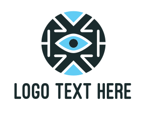 Eye - Blue Tech Eye logo design