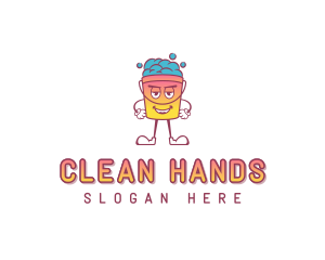 Sanitation Cleaning Bucket logo design