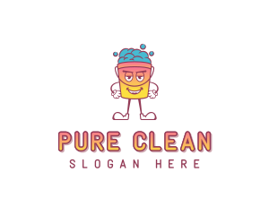 Sanitation Cleaning Bucket logo design