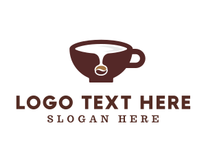 Bistro - Coffee Bean Cup logo design