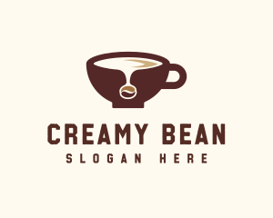 Latte - Coffee Bean Cup logo design