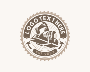 Rustic - Electric Planer Woodwork logo design