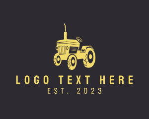 Plowing - Farm Tractor Vehicle logo design