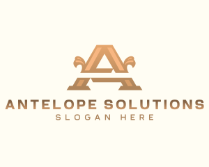 Elegant Pillar Boutique Letter A logo design