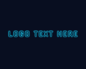 It - Modern Cyber Neon logo design