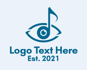 Record - Visual Music Note logo design