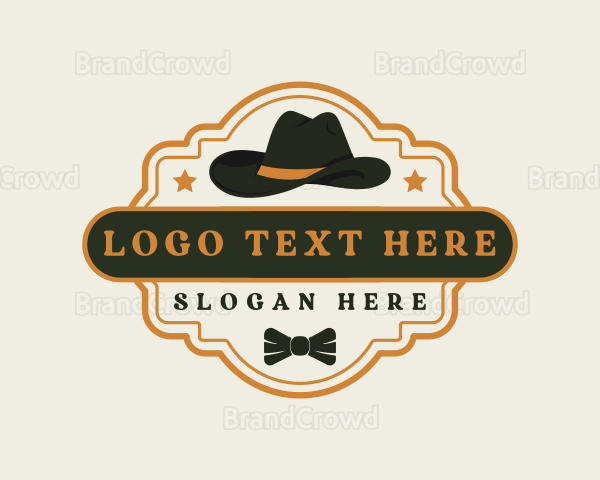 Gentleman Rustic Hat Fashion Logo