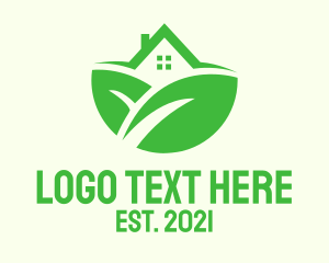 Home Builder - Green Leaf House logo design