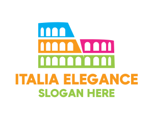 Colosseum Tourist Landmark logo design