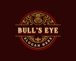 Ornament Bull Steak logo design