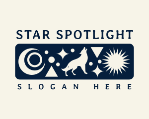 Wolf Moon Star logo design