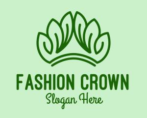 Nature Leaf Crown  logo design