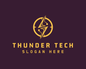 Thunder - Electrical Plug Thunder logo design